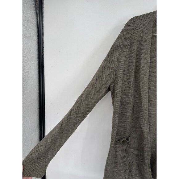 Madewell Palisades Knit Front Tie Open Cardigan Women XS Olive Green Open - Picture 9 of 10